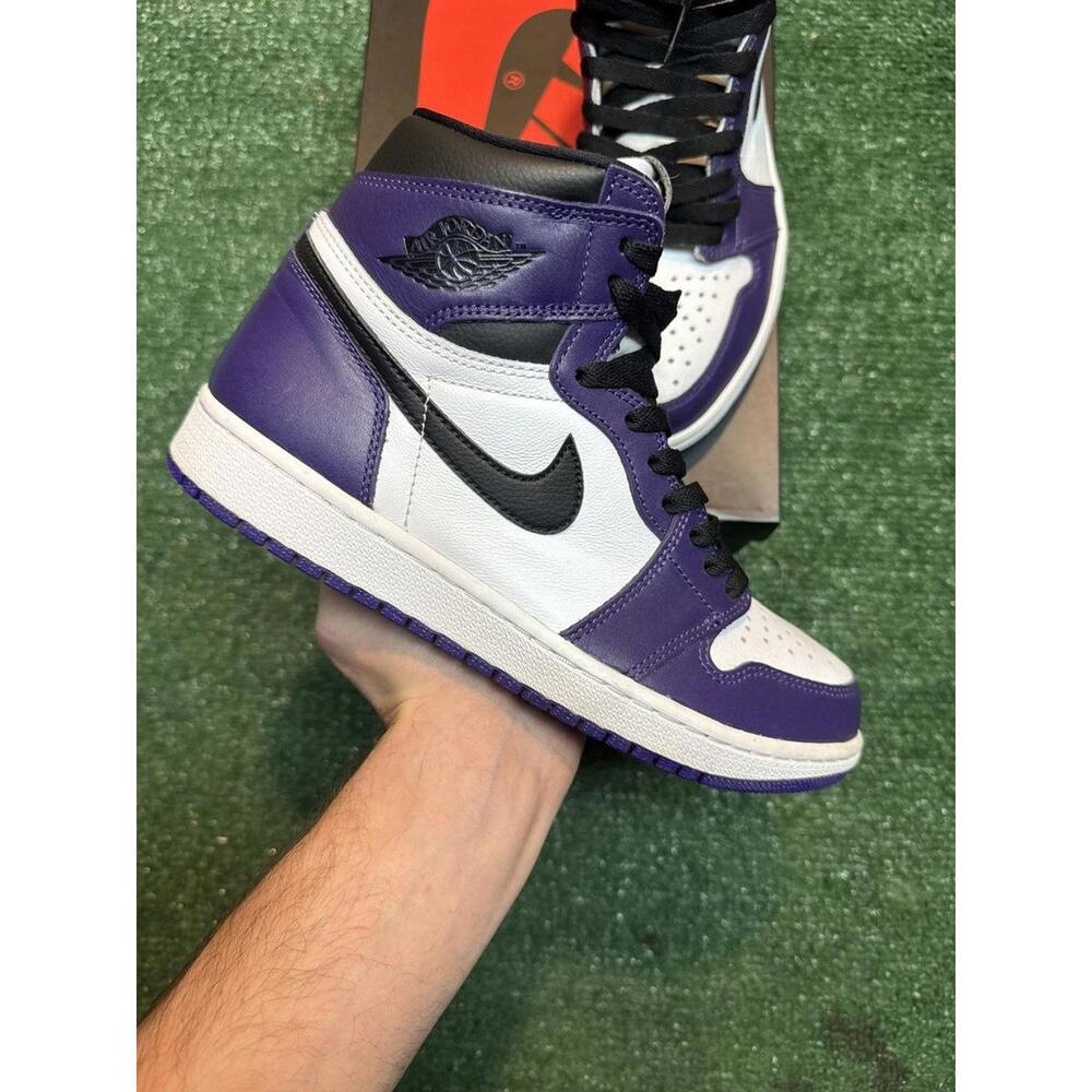 Jordan Retro 1 Court Purple White Size 8.5